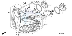 CBR1000RR9 Korea - (KO / HRC MME) drawing HEADLIGHT