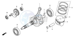 TRX420FE FOURTRAX ES drawing CRANKSHAFT/PISTON