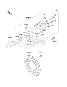 KLX 140 B (KLX140L MONSTER ENERGY) (B8F-B9FA) B8F drawing REAR BRAKE