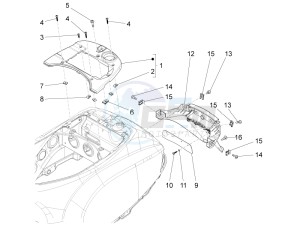 S 125 4T 3V IGET NOABS E3 (APAC) drawing Rear cover - Splash guard