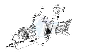 SENDA SM DRD RACING LTD - 50 CC VTHSR2A2B drawing COOLING SYSTEM