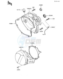 KDX 80 C [KDX80] (C1-C5) [KDX80] drawing ENGINE COVER-- S- -