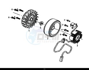 JET 4 50cc (AD05W8-EU) (E4) (L8) drawing AC GEN. ASSY