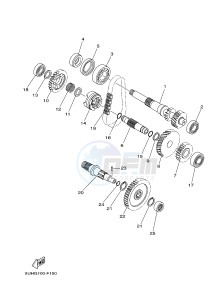 YFM350A YFM35GTXG GRIZZLY 350 2WD (B147) drawing TRANSMISSION