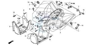 TRX90EX SPORTRAX90 drawing REAR FENDER