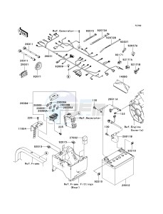 KRF 750 F [TERYX 750 4X4 NRA OUTDOORS] (F8F) F8F drawing CHASSIS ELECTRICAL EQUIPMENT