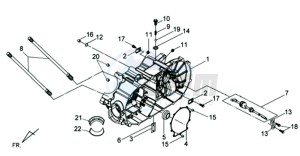 QUAD RAIDER 600 LONG CHASSIS drawing CRANKCASE LEFT