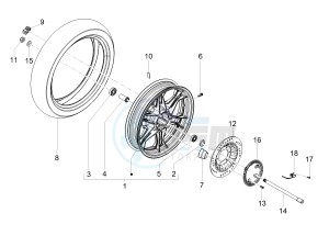 V7 III Stone 750 E4 (APAC) drawing Rear wheel