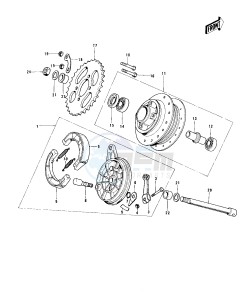 KH 100 B (B7-B8) drawing REAR HUB_BRAKE