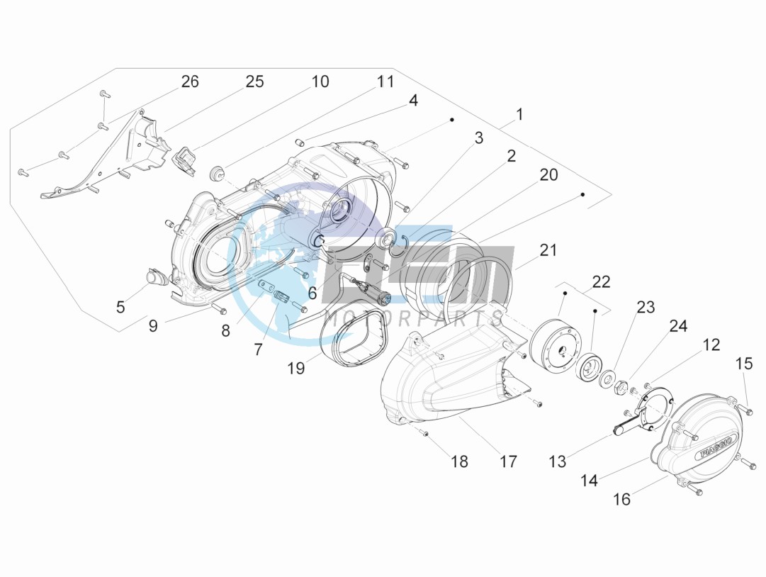 Crankcase cover - Crankcase cooling