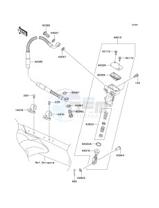 KX 250 M (M2) drawing REAR MASTER CYLINDER