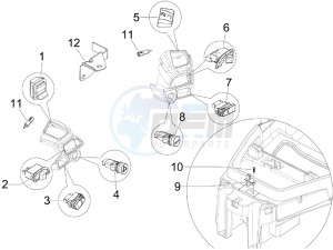 Fuoco 500 4t-4v ie e3 LT 800 drawing Selectors - Switches - Buttons