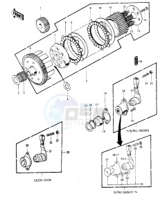 G4 TR (D-E) 100 drawing CLUTCH -- 74-75- -