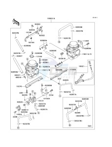 EX 250 F [NINJA 250R] (6F-7F) F6F drawing CARBURETOR