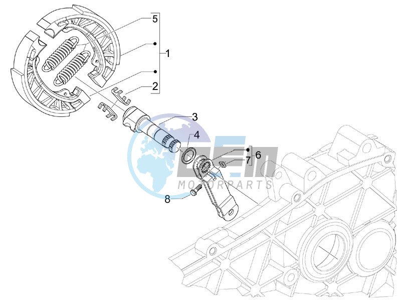 Rear brake - Brake jaw