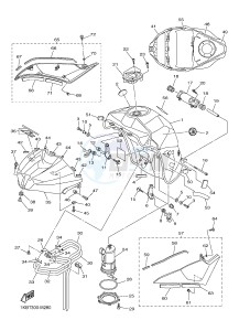 YZF-R1 R1 1000 (1KBT 1KBU) drawing FUEL TANK