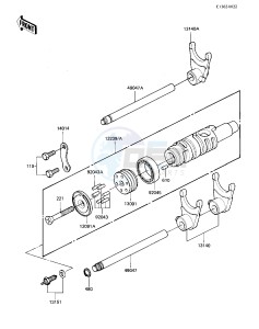 KZ 1000 K [LTD] (K1-K2) [LTD] drawing GEAR CHANGE DRUM