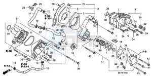 CB1300A9 BR / ABS MME - (BR / ABS MME) drawing LEFT REAR COVER/WATER PUM P