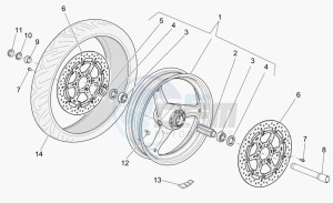 Griso V 850 IE IE drawing Front wheel