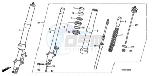 CB600FAA Europe Direct - (ED / ABS) drawing FRONT FORK