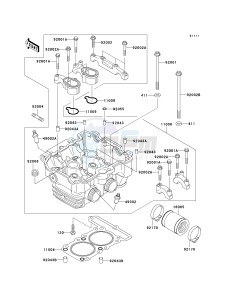 EX 250 F [NINJA 250R] (6F-7F) F7F drawing CYLINDER HEAD