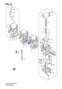 GSF1200 (E2) Bandit drawing CARBURETOR