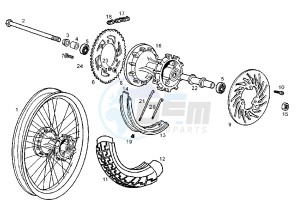 SENDA SM EURO2 - 125 cc drawing REAR WHEEL