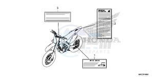 CRF450R Europe Direct - (ED) drawing CAUTION LABEL