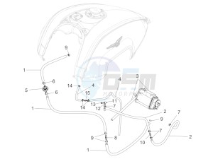 California 1400 Touring SE ABS 1380 USA CND drawing Installatie recup. benzinedampen