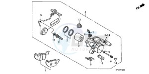 XL125VA E / MKH drawing REAR BRAKE CALIPER