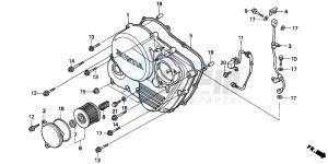 NX650 500 DOMINATOR drawing RIGHT CRANKCASE COVER