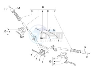 MP3 250 (USA) USA drawing Handlebars - Master cilinder