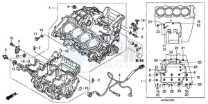 CB600F3A UK - (E / MKH ST) drawing CRANKCASE