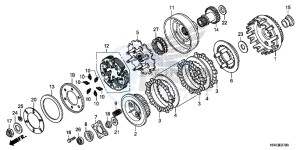 TRX500FE1F TRX500F Europe Direct - (ED) drawing CLUTCH