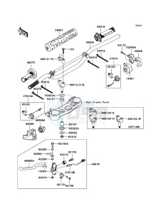 KLX450R KLX450ACF EU drawing Handlebar