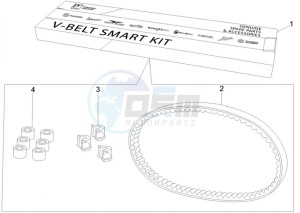 ATLANTIS CITY - 50 cc VTHAL1AE2 Euro 2 2T AC ESP drawing V-Belt Smart kit (Positions)