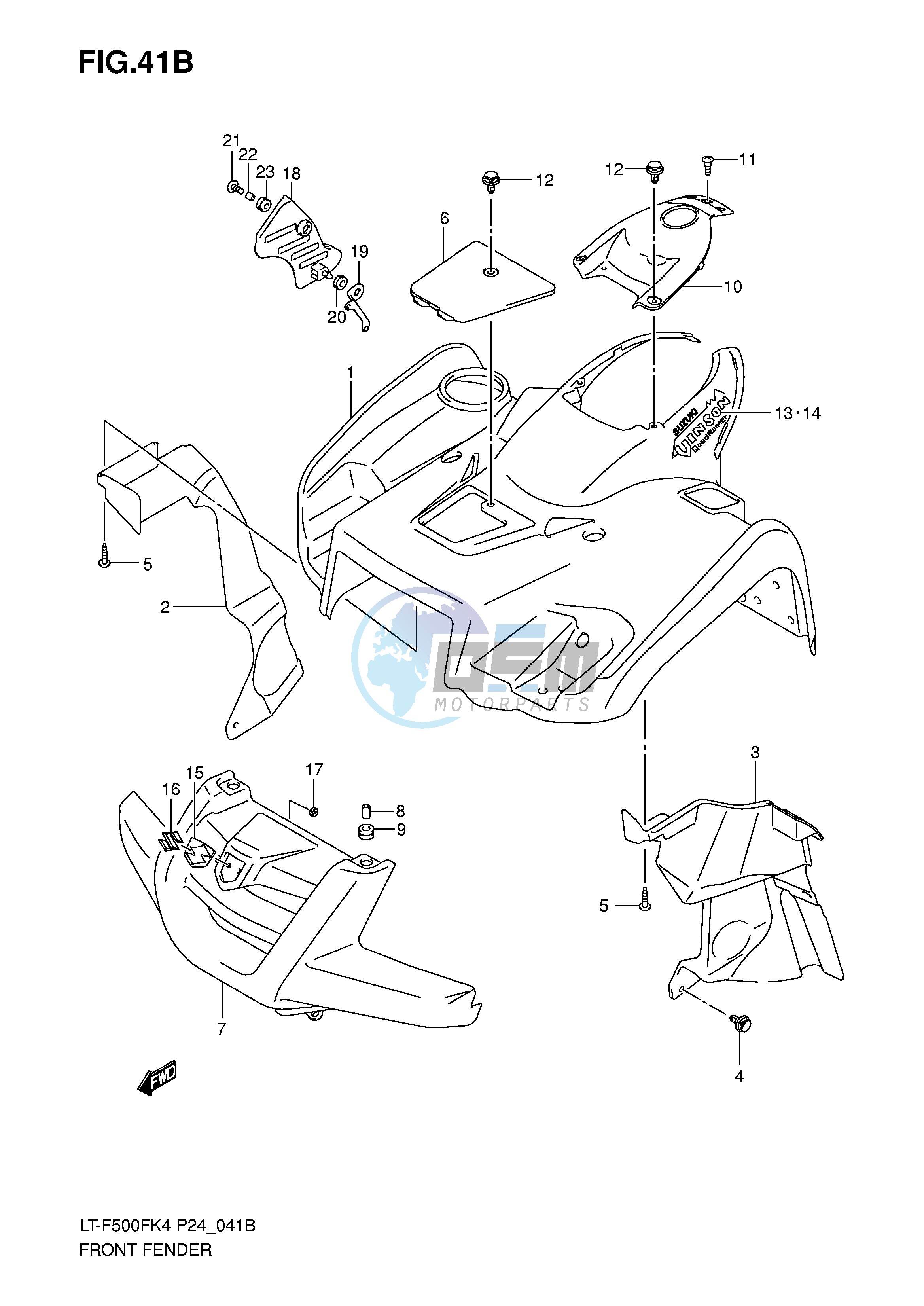 FRONT FENDER (MODEL K6 K7)