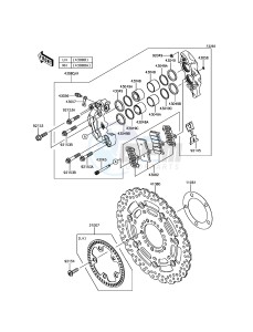 Z800 ABS ZR800BFF FR GB XX (EU ME A(FRICA) drawing Front Brake