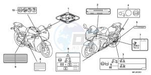 CBR1000RAA F / ABS CMF drawing CAUTION LABEL (2)