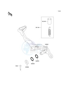 KLX 300 A [KLX300R] (A6F-A7A) A7F drawing BRAKE PEDAL