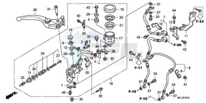 CBR1000RA9 Korea - (KO / ABS HRC) drawing FR. BRAKE MASTER CYLINDER (CBR1000RA)