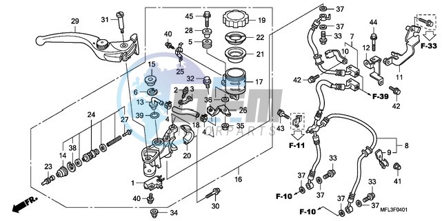 FR. BRAKE MASTER CYLINDER (CBR1000RA)