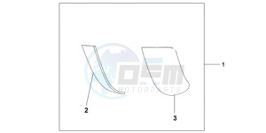 ST1300A9 ED / ABS MME drawing PANNIER SCUFF PAD SET