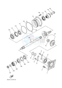 YFM700FWBD YFM70KPSJ KODIAK 700 EPS SPECIAL EDITION (B32D) drawing MIDDLE DRIVE GEAR