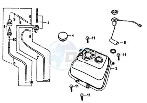 CROX 50 25KMH (L8 L9) NL EURO4 drawing FUEL TANK