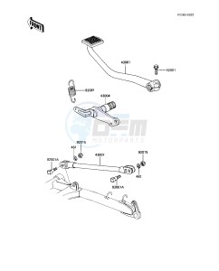 KZ 1100 A [SHAFT] (A1-A3) [SHAFT] drawing BRAKE PEDAL_TORQUE LINK