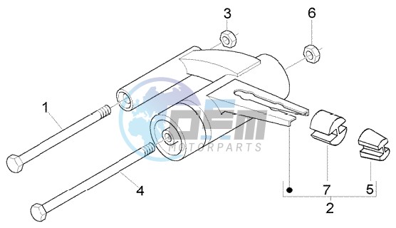 Swinging arm