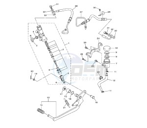 XJ6-S DIVERSION ABS 600 drawing REAR MASTER CYLINDER