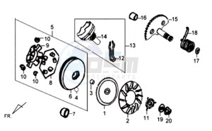 SYMPLY 50 L7 drawing DRIVE PULLEY - GEARED SHAFT