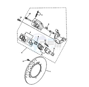 XV DX VIRAGO 535 drawing FRONT BRAKE CALIPER